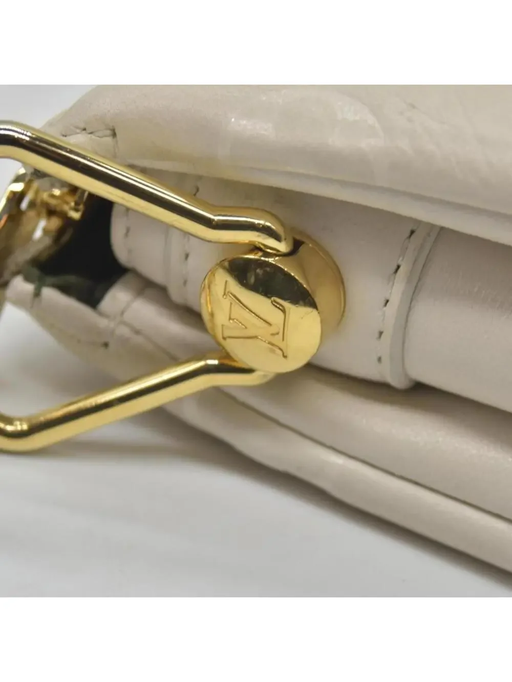 $4950 Louis Vuitton Lambskin Embossed Monogram Coussin PM